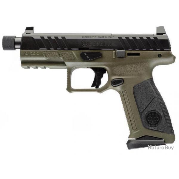 Pistolet BERETTA APX A1 FULL SIZE TACTICAL OD - Calibre 9x19 canon fileté
