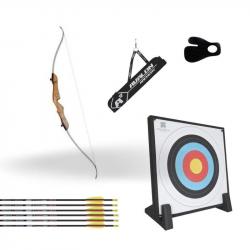 Kit complet Arc bois initiation - 68 pouces / Droitier / 20 lbs