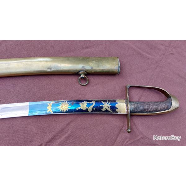 SUPERBE SABRE D'OFFICIER DE HUSSARDS OU CHASSEURS A CHEVAL - REVOLUTION CONSULAT EMPIRE