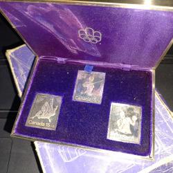 Timbres argent jeux olympiques de Montréal 76