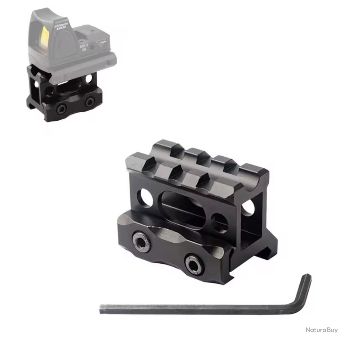 ToopMount Rail De Fusil Picatinny 3 Fentes En Aluminium - Support De Montage Tactique Robuste Pour Chasse Et Tir