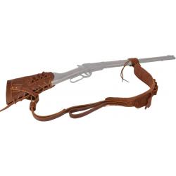 BRETELLE ET BUSC CARTOUCHIERE .308 30-06 - SANS PERCAGE - MARRON - DROITIER - LIVRAISON GRATUITE