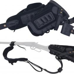 BRETELLE ET BUSC CARTOUCHIERE .308 30-06 - SANS PERCAGE - NOIR - GAUCHER - LIVRAISON GRATUITE