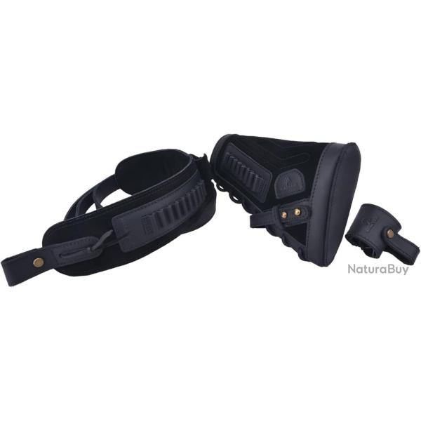 BUSC ET BRETELLE CARTOUCHIERE 22LR 17HMR - SANS PERCAGE - NOIR - GAUCHER - LIVRAISON GRATUITE