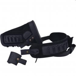 BUSC ET BRETELLE CARTOUCHIERE .308 30-06 - SANS PERCAGE - NOIR - GAUCHER - LIVRAISON GRATUITE