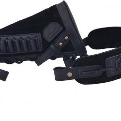 BUSC ET BRETELLE CARTOUCHIERE .357 30-30 - SANS PERCAGE - NOIR - GAUCHER - LIVRAISON GRATUITE
