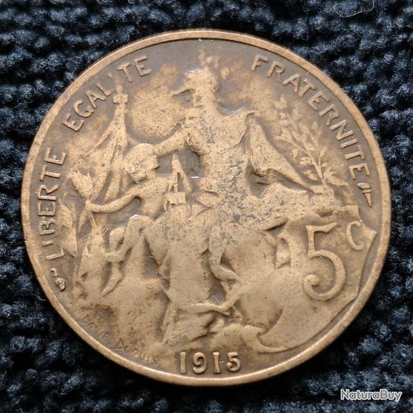Monnaie France - 1915 - 5 centimes Daniel-Dupuis (Grade : AB) - Ref N1696