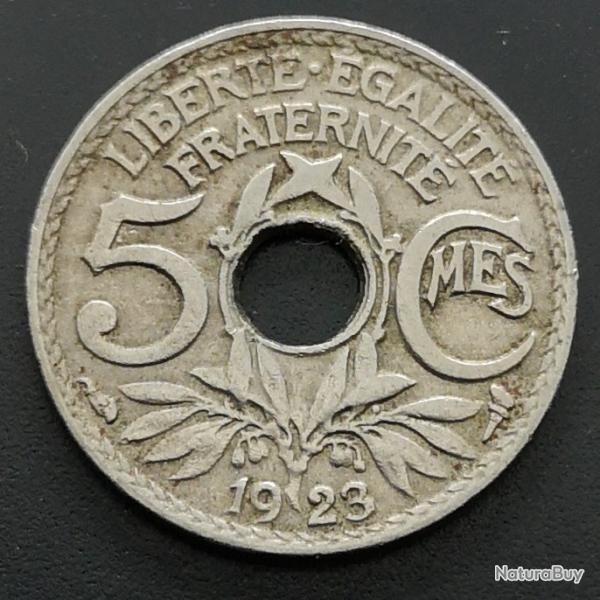 Monnaie France - 1923 corne d'abondance - 5 centimes Lindauer Cupronickel (Grade : TB) - Ref N0579