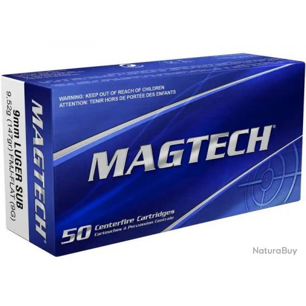 Boite de munition magtech 9x19 Subsonic 147GR 9g x1000
