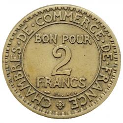 Monnaie France - 1923 - 2 francs Chambres de commerce (Grade : TTB) - Ref N0124