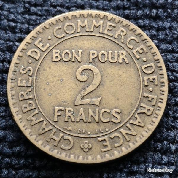 Monnaie France - 1923 - 2 francs Chambres de commerce (Grade : TB) - Ref N0920