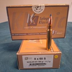 BALLES 8X60S NOSLER ballistic TIP 180 GRAINS