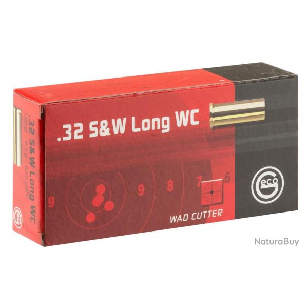 Balles Geco Long Wad Cutter 100gr Cal .32 S&W - Lot de 300 munitions