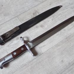 798999 Baionnette Suisse pour fusil Rubin Schmidt Mdle K11 ou K31. Mdle 1918.