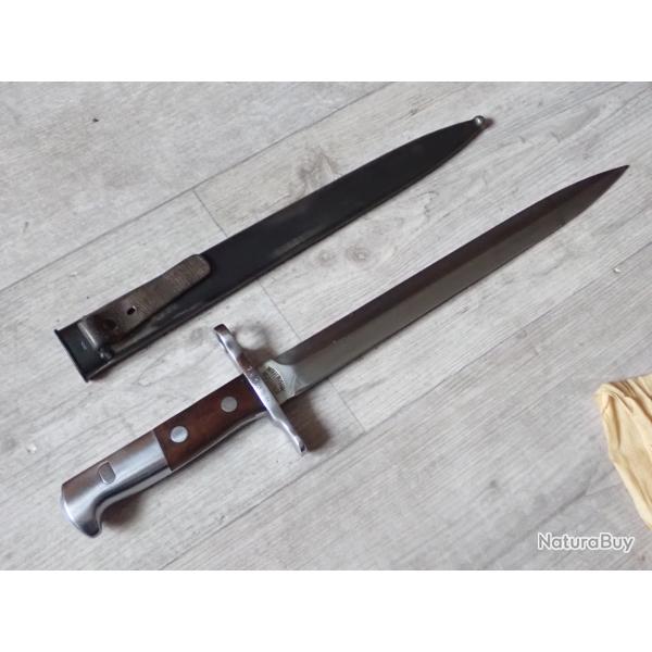 798999 Baionnette Suisse pour fusil Rubin Schmidt Mdle K11 ou K31. Mdle 1918.