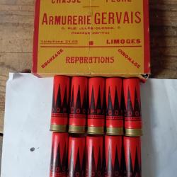 Boîte de 10 belles cartouches anciennes Italiennes douilles cartons cal 16