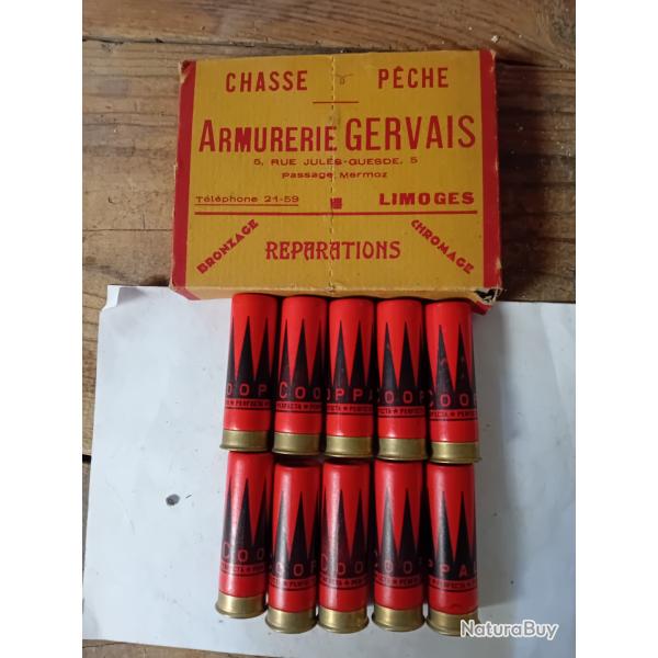 Bote de 10 belles cartouches anciennes Italiennes douilles cartons cal 16
