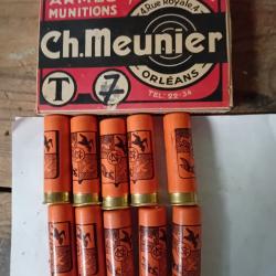 Boîte de 10 belles cartouches anciennes cal 16 douilles cartons