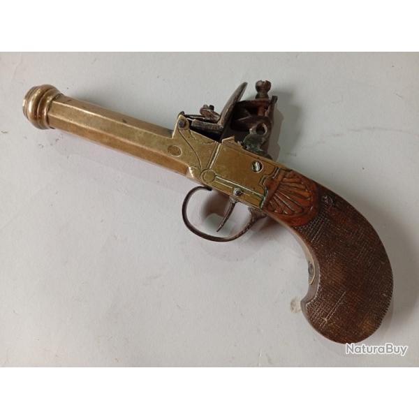Pistolet  silex de marine, calibre 12 mm