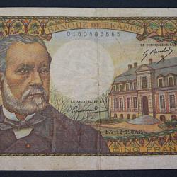 France billet de 5 francs Pasteur 7-12-1967  ttb