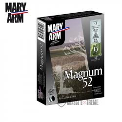 10 Cartouches MARY ARM Magnum 52Gr Cal 12/76 PB N 6
