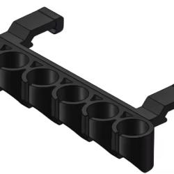 Porte 6 cartouches calibre 12 montage double fixation sur rail picatinny