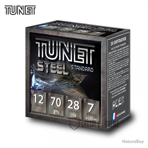 25 Cartouches TUNET Grive Steel 28Gr Cal 12/70 Pb 7