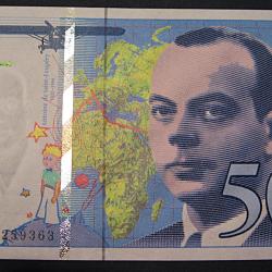 France billet de 50 francs Antoine de saint Exupery 1997 sup