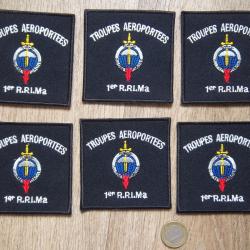 lot 6 écussons 1er régiment parachutiste infanterie marine troupes aéroportées