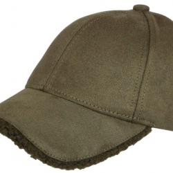 Casquette Daim Fourrure Vert Kaki Tendance en Suedine Neltey Baseball Taille unique Vert