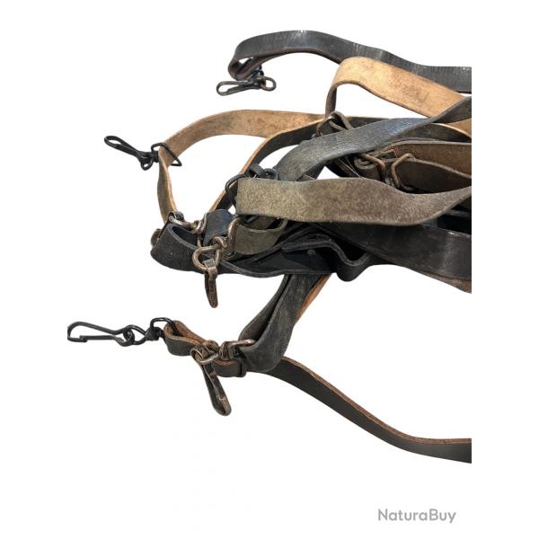 Bretelle pour fusil Mat49 cuir noir (vendu par lot de 10 sangles) occasion