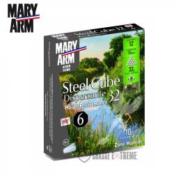 10 Cartouche MARY ARM Steel Cube Disp 32Gr Cal 12/70 Pb 6