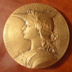 Médaille Centenaire Banque de France 1800 - 1900 O. ROTY DECERNEE