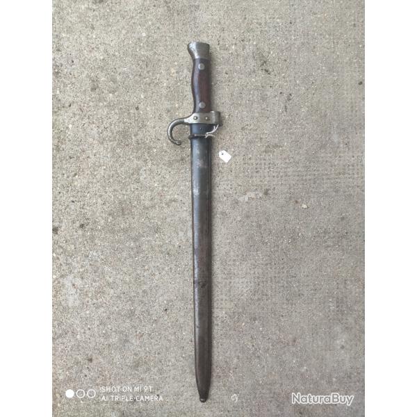 Baonnette modle 1892 , 2eme type, quillon long WW1/WW2