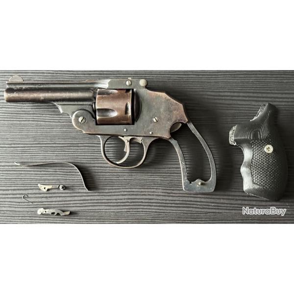 A Saisir ! Top Break Hammerless Iver Johnson's Calibre 38 S&W A Rvis ! 1 Sans Prix De Rserve !
