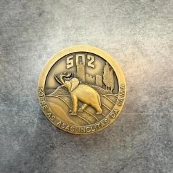 Médaille de table militaire portugaise Escadron 502 - "Os Elefantes" Armée de l'air portugaise