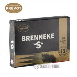 10 Cartouche PREVOT Brenneke 'S' 24Gr Cal 12/70 Demi Blindée