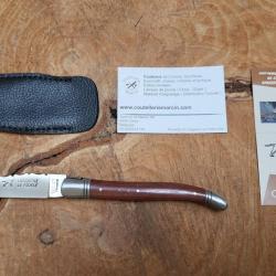 Laguiole Le Fidèle 2 mitres Inox Edition limitée Bois d'Azobé