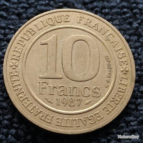 Monnaie France - 1987 - 10 francs Millnaire captien (Grade : TTB) - Ref N1738