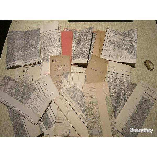 gros lot de 28 cartes d'tat major- ditions 1889  1932