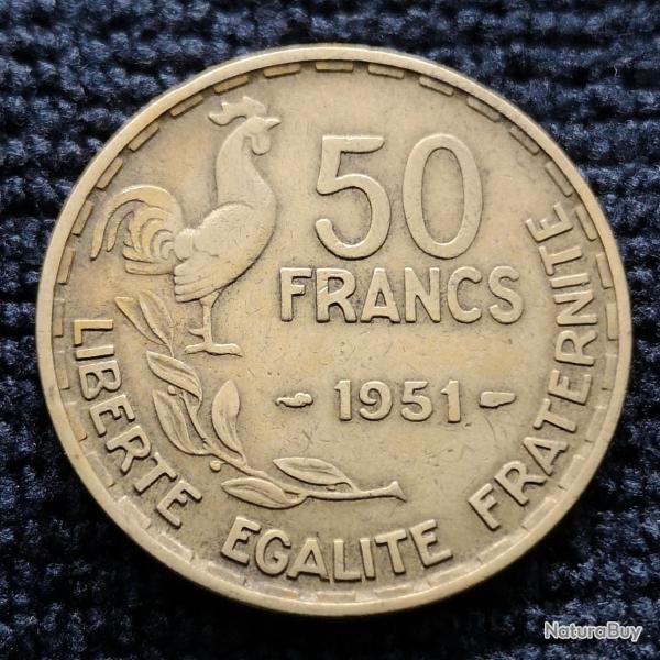 Monnaie France - 1951 - 50 francs Guiraud (Grade : TTB) - Ref N0821
