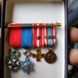 Barrette de médailles miniatures France