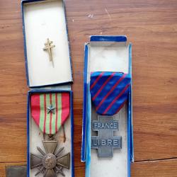 Médailles France Libre WWII Même provenance