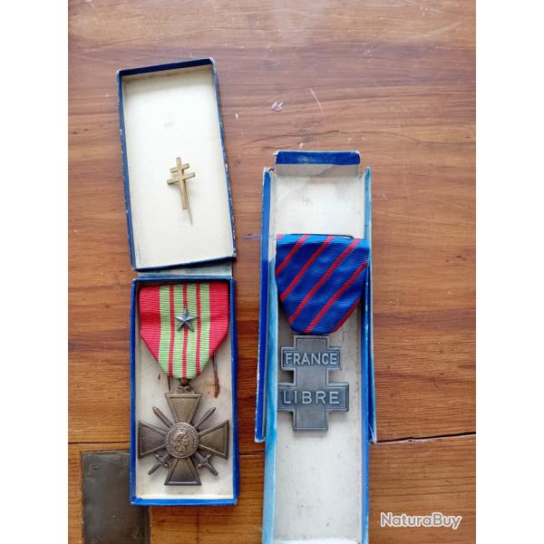 Mdailles France Libre WWII Mme provenance