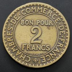 Monnaie France - 1921 - 2 francs Chambres de commerce (Grade : TTB) - Ref N457
