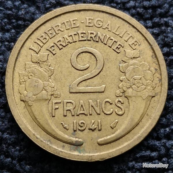 Monnaie France - 1941 - 2 francs Morlon Cupro (Grade : TTB) - Ref N1047