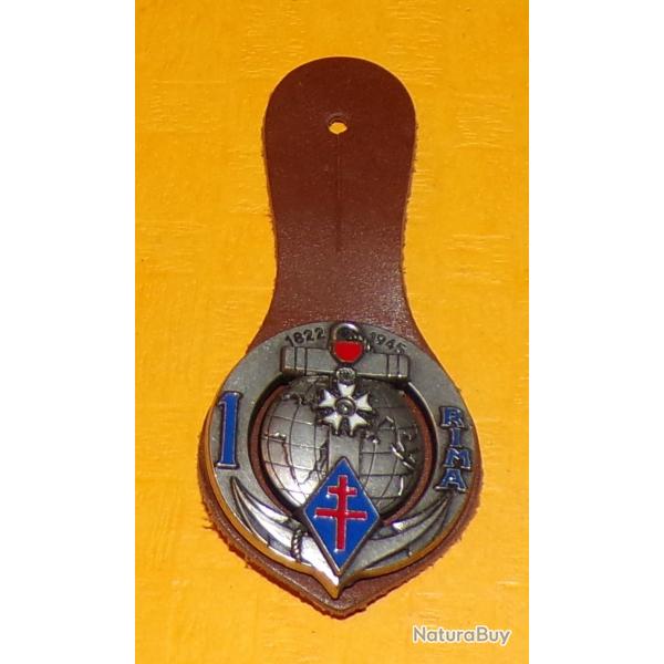 1 Rgiment d'Infanterie de Marine, opaque , FABRICANT DELSART SENS  ,  HOMOLOGATION 179 , BON ETAT
