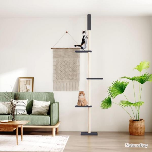 Arbre  chat du sol au plafond Gris fonc 267,5-297,5 cm