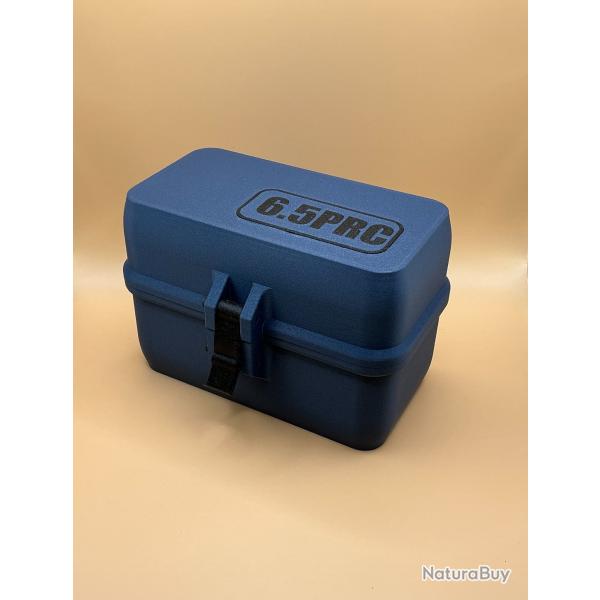 Boîte de stockage / transport de munitions 6.5PRC bleue