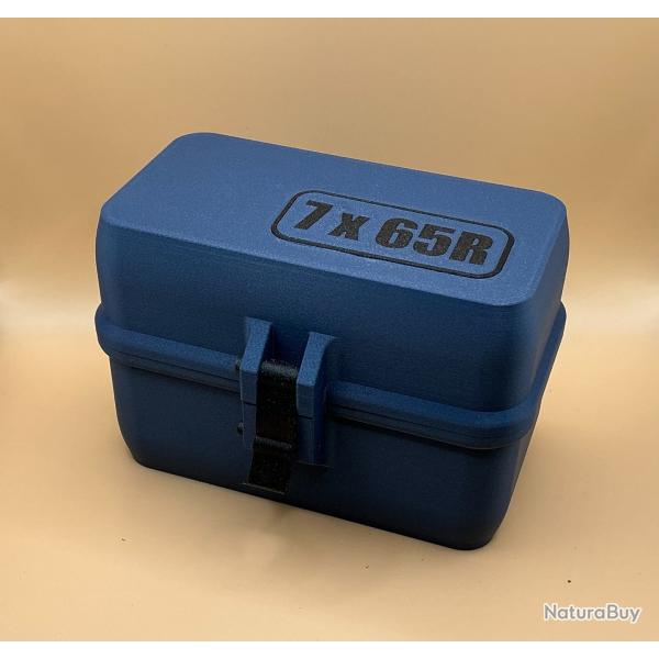 Bote de stockage / transport de munitions 7x65R bleue
